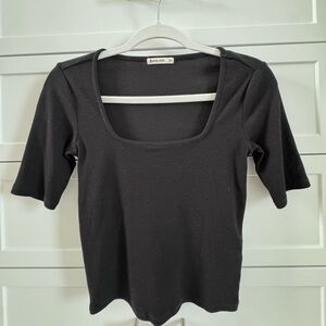 Marine Layer Black Short Sleeve Top